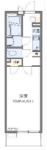 クレイノ志賀本通(1K/2階)の間取り写真