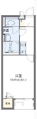 クレイノグランツ(1K/1階)の間取り写真
