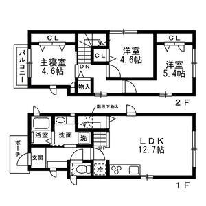 東京地下鉄南北線 志茂駅 徒歩7分 2階建 新築(3LDK)の間取り写真