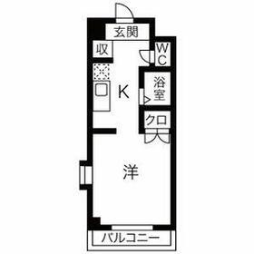メゾン春日(1K/2階)の間取り写真