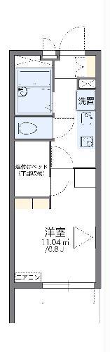 レオパレスひばり第一(1K/3階)の間取り写真
