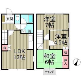 テラスアメニティーＥ(3LDK)の間取り写真