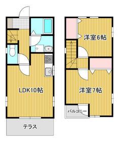 東海道本線 大船駅 徒歩20分 2階建 築20年(2LDK)の間取り写真