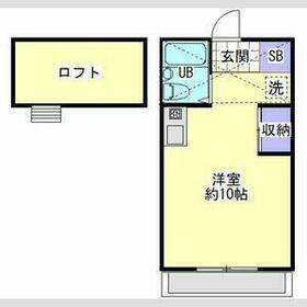 アメニティ峰岡Ⅱ(ワンルーム/1階)の間取り写真