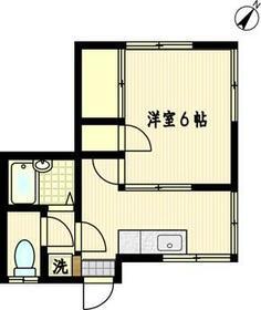 コートコザト(1K/2階)の間取り写真