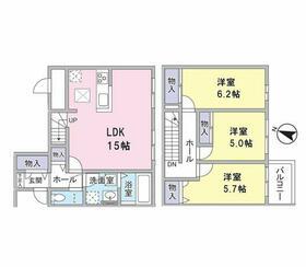 越谷市大沢3丁目AP(3LDK/1階)の間取り写真