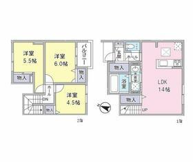 越谷市大沢3丁目AP(3LDK/1階)の間取り写真