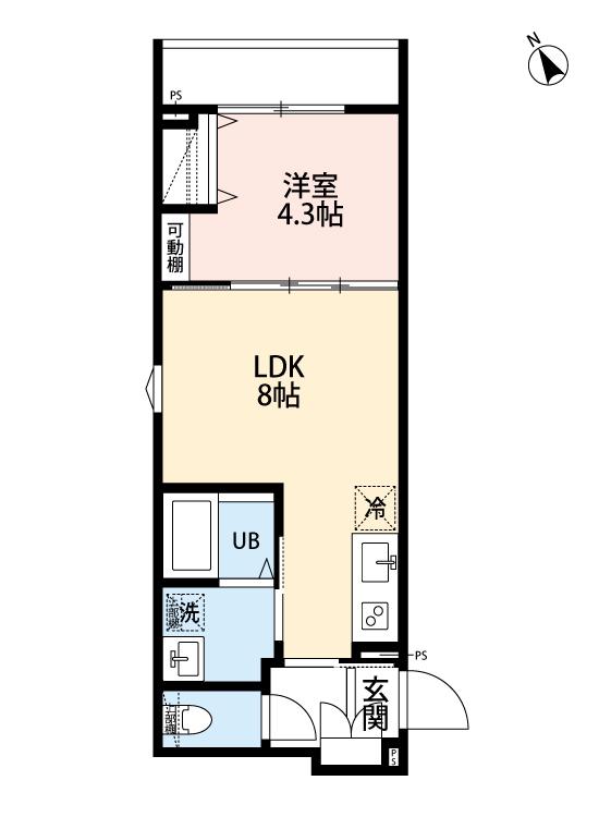 ROBOT HOME 南千住(1LDK/3階)の間取り写真