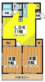 グリーンパークⅡ(2LDK/3階)の間取り写真