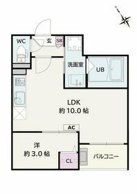 JACK KOYOⅠ(1LDK/2階)の間取り写真