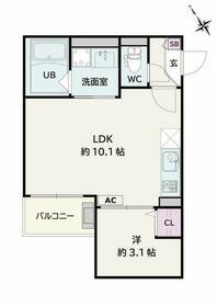 JACK KOYOⅠ(1LDK/2階)の間取り写真