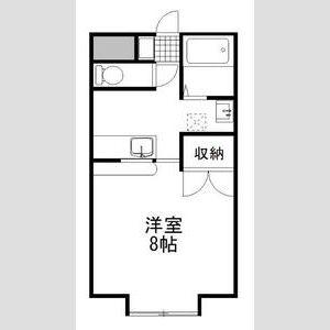 セントラルハイツたまむら(1K/3階)の間取り写真