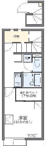 レオネクスト御殿場Ⅳ(1K/2階)の間取り写真