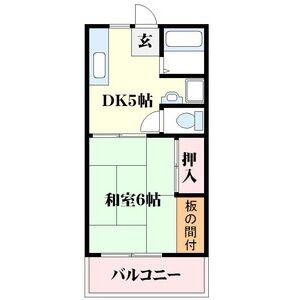 大曽根ハイツ(1DK/2階)の間取り写真