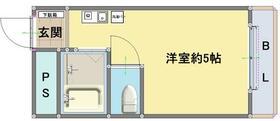 第8東昌ハイツB棟(1K/3階)の間取り写真