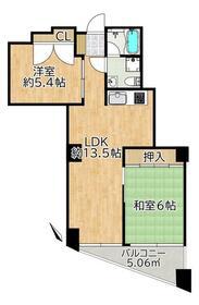 川口グレースマンション(2LDK/7階)の間取り写真