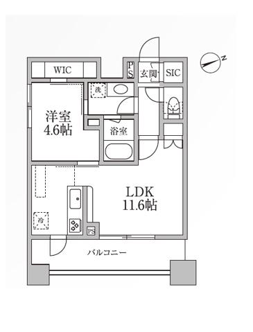 レジディア新御徒町2(1LDK/11階)の間取り写真