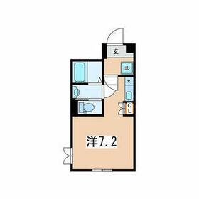 エルミタージュ(ワンルーム/2階)の間取り写真