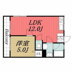 ベルハイツ(1LDK/2階)の間取り写真