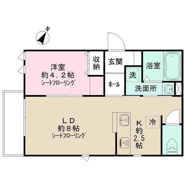 NIDO LARGO(1LDK/1階)の間取り写真
