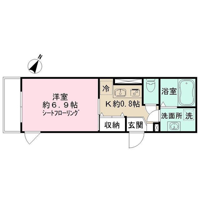 NIDO LARGO(1K/1階)の間取り写真