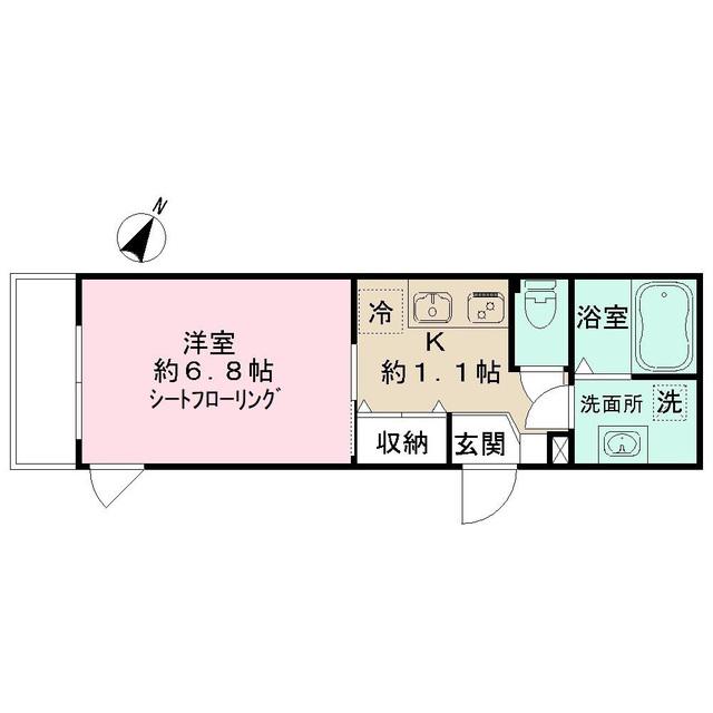 NIDO LARGO(1K/2階)の間取り写真