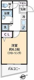 プレールドゥーク東京ノース3(1K/2階)の間取り写真