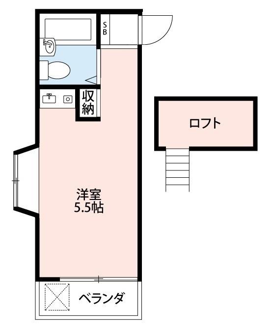 メゾンエアパークⅢ(ワンルーム/2階)の間取り写真