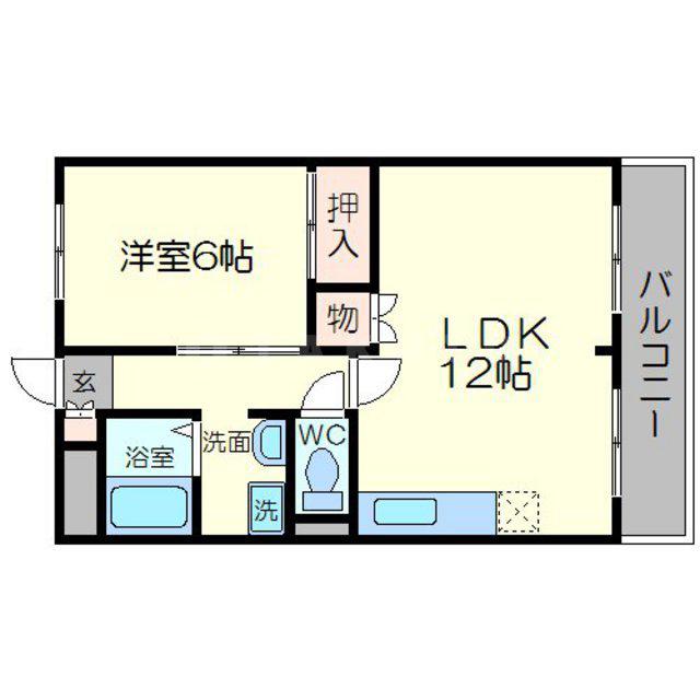 スターハイツ西宮原(1LDK/6階)の間取り写真