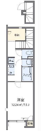 クレイノANGEL(1K/2階)の間取り写真