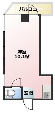 高井ビル(ワンルーム/2階)の間取り写真