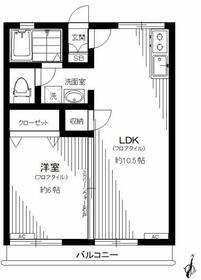 レマンハイツおゆみ野(1LDK/2階)の間取り写真