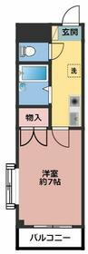 高橋ビル(1K/2階)の間取り写真