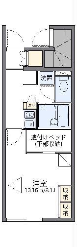 レオパレス雷電(1K/1階)の間取り写真