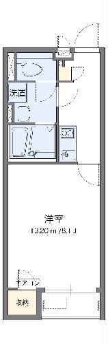 クレイノドラジェ(1K/1階)の間取り写真