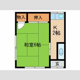 かづみ荘(1K/1階)の間取り写真