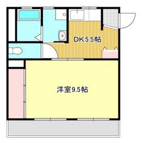 メゾンYANOⅡ(1DK/3階)の間取り写真
