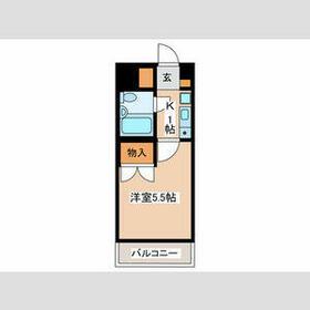 デアベルクハイム(1K/2階)の間取り写真