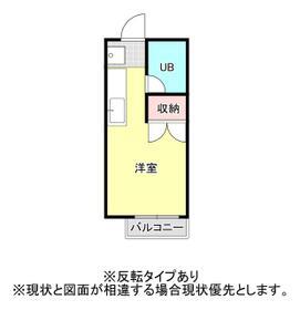 セントラルヒルズ(ワンルーム/2階)の間取り写真