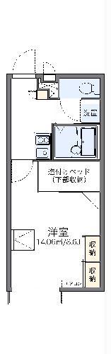 レオパレスプレジャータウンⅡ(1K/2階)の間取り写真