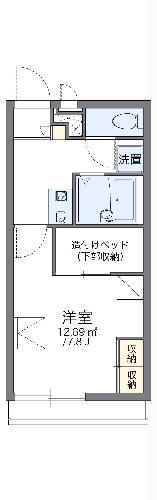 レオパレスサンホームⅡ(1K/1階)の間取り写真
