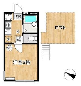 プランドール(1K/1階)の間取り写真