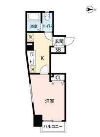 マイナビSTAYステージ目黒青葉台(1K/4階)の間取り写真
