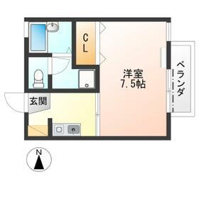クライムハイツA棟(1K/1階)の間取り写真