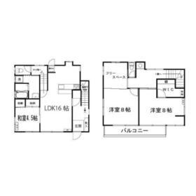 小田急電鉄小田原線 喜多見駅 徒歩10分 2階建 築37年(3SLDK)の間取り写真