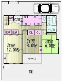 東急目黒線 西小山駅 徒歩9分 2階建 築57年(3SLDK)の間取り写真