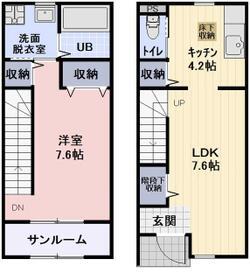 セレニティ(1LDK)の間取り写真
