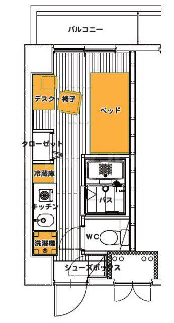 TS COLLEGE 大阪大学前(ワンルーム/3階)の間取り写真