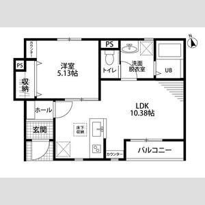 リーブルファイン日永(1LDK/1階)の間取り写真