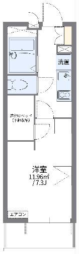 レオパレス小田井(1K/1階)の間取り写真